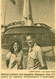 Owner Mort La Kretz and his daughter Margaret celebrate Crossroads' 50th anniversary