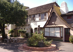Lush landscaping and period details in Crossroads' Continental Village.