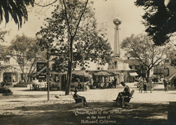 This view of Crossroads' Continental Cafe highlights the complex's trees and open space. Courtesy of Jim Heimann